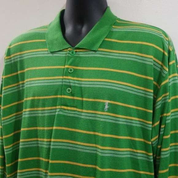 Polo by Ralph Lauren men's green striped shirt - Picture 4 of 8